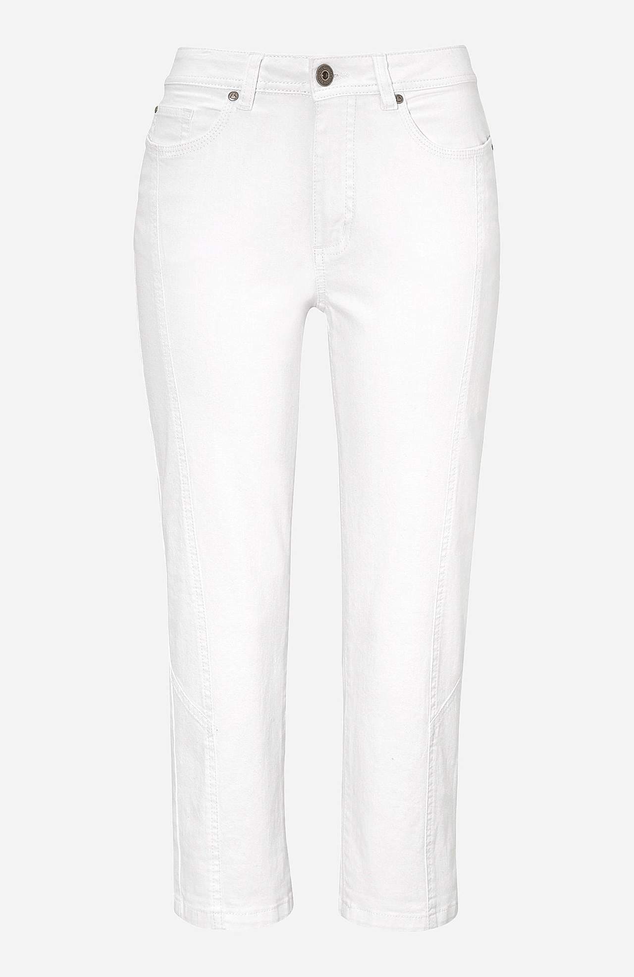 Caprijeans med design med fem lommer