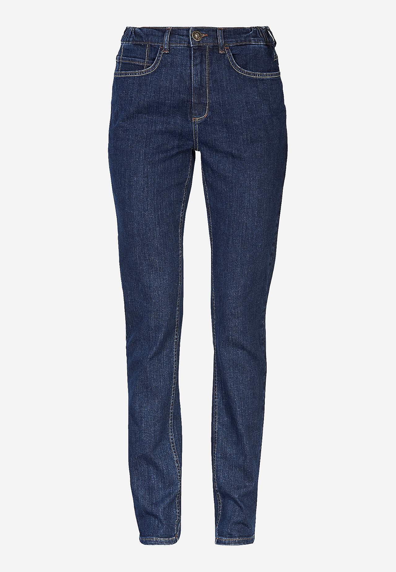 Jeans med strikk i sidene