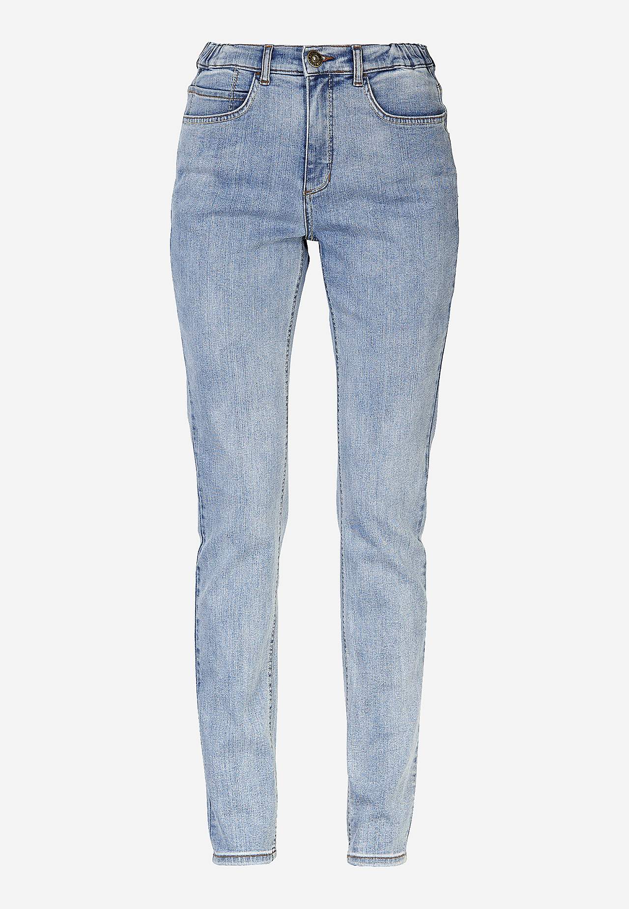 Jeans med strikk i sidene