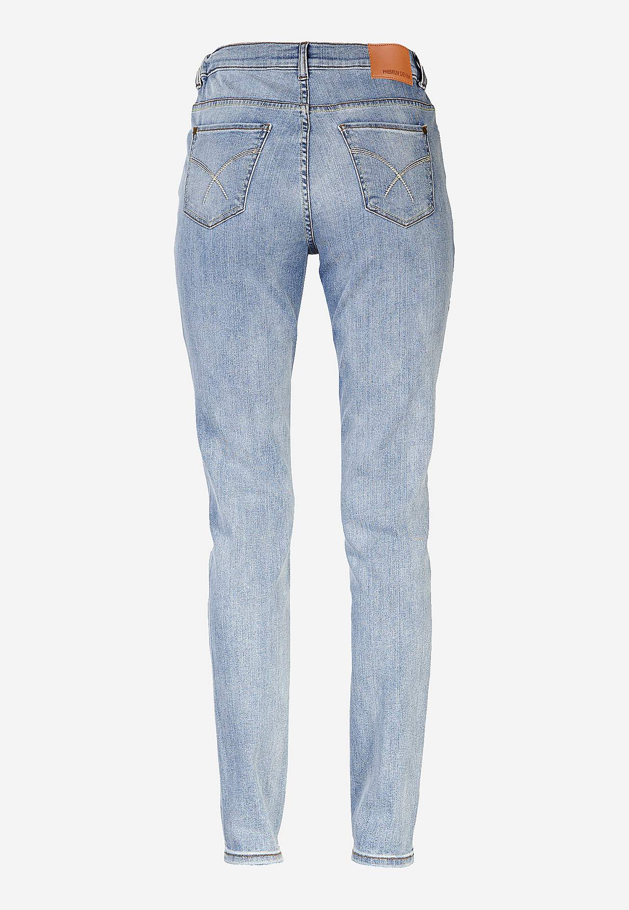 Jeans med strikk i sidene