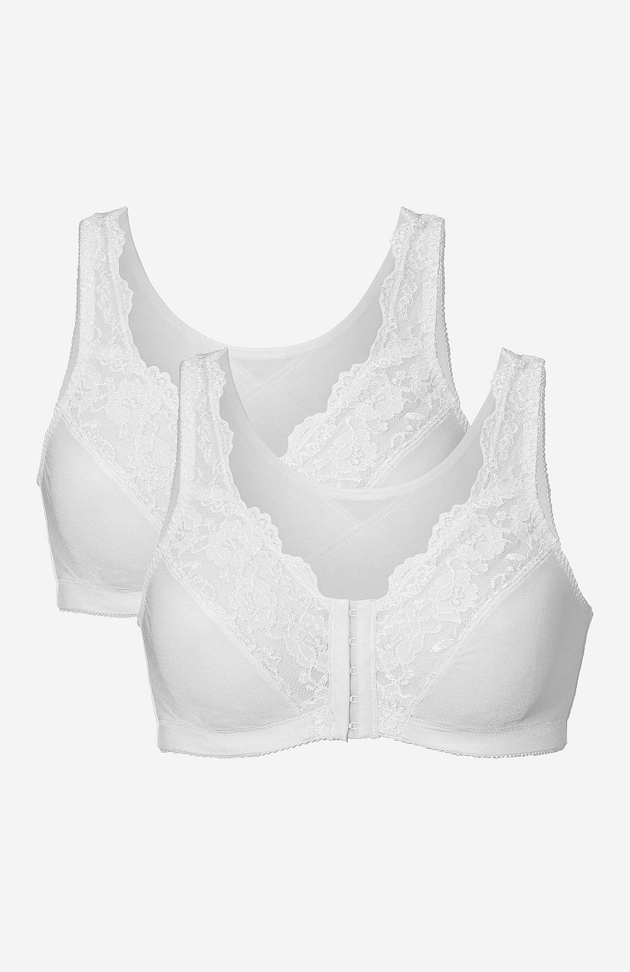 Framknappet myk BH 2-pack