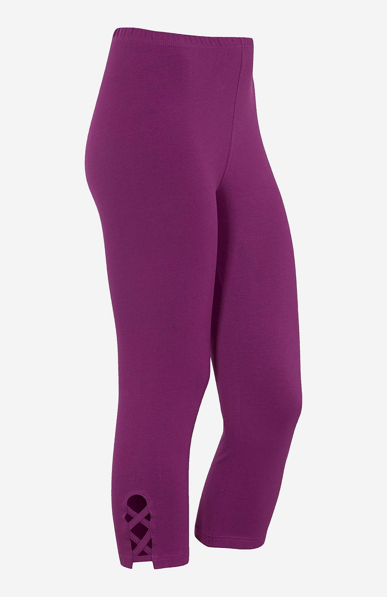 Caprileggings med fine detaljer 2-pack