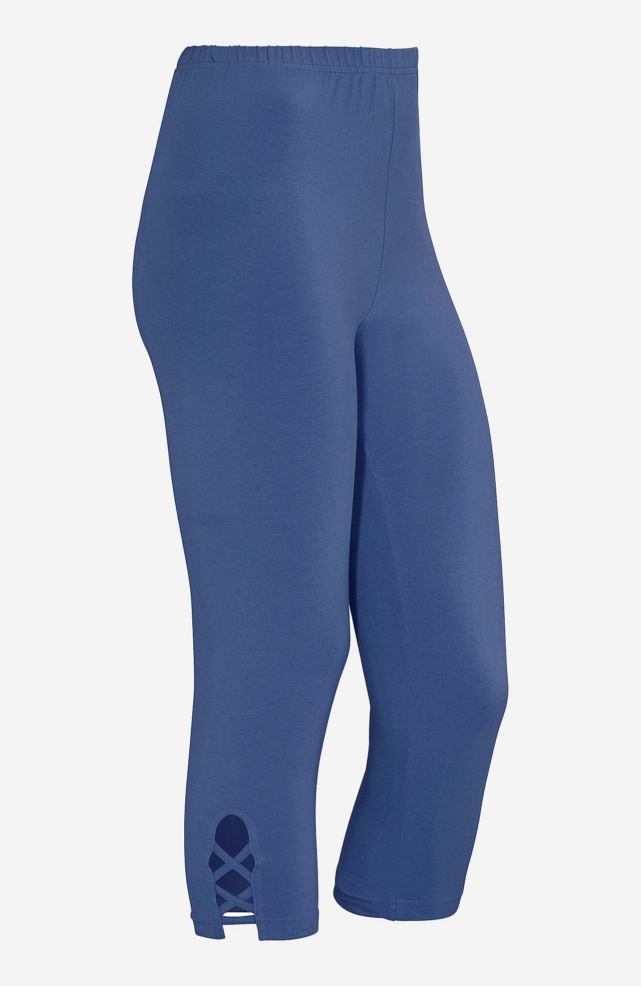 Caprileggings med fine detaljer 2-pack