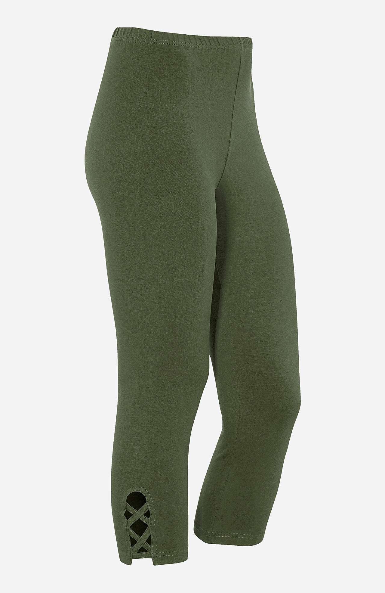 Caprileggings med fine detaljer 2-pack
