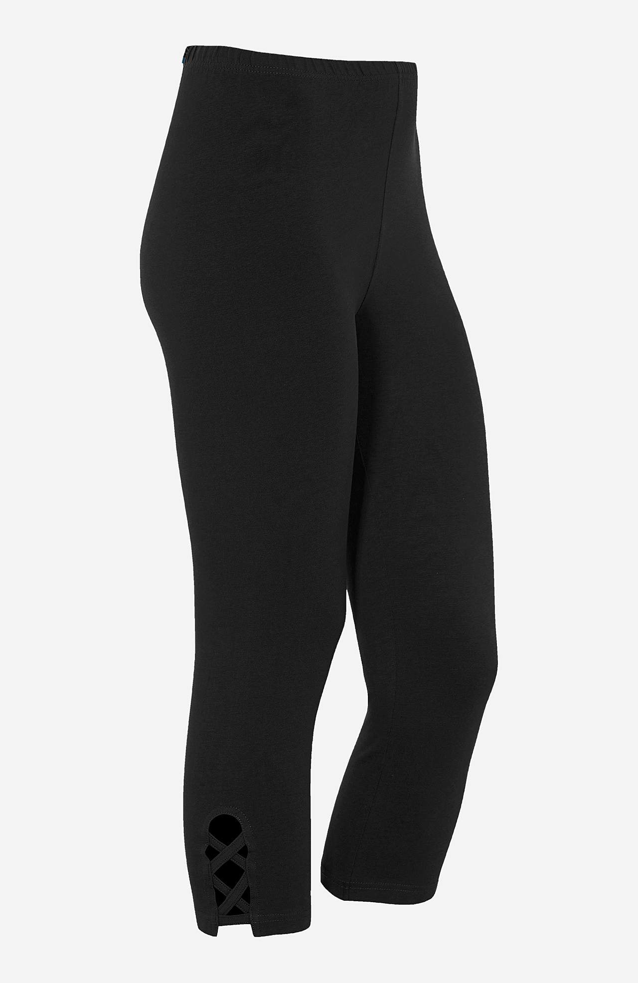 Caprileggings med fine detaljer 2-pack