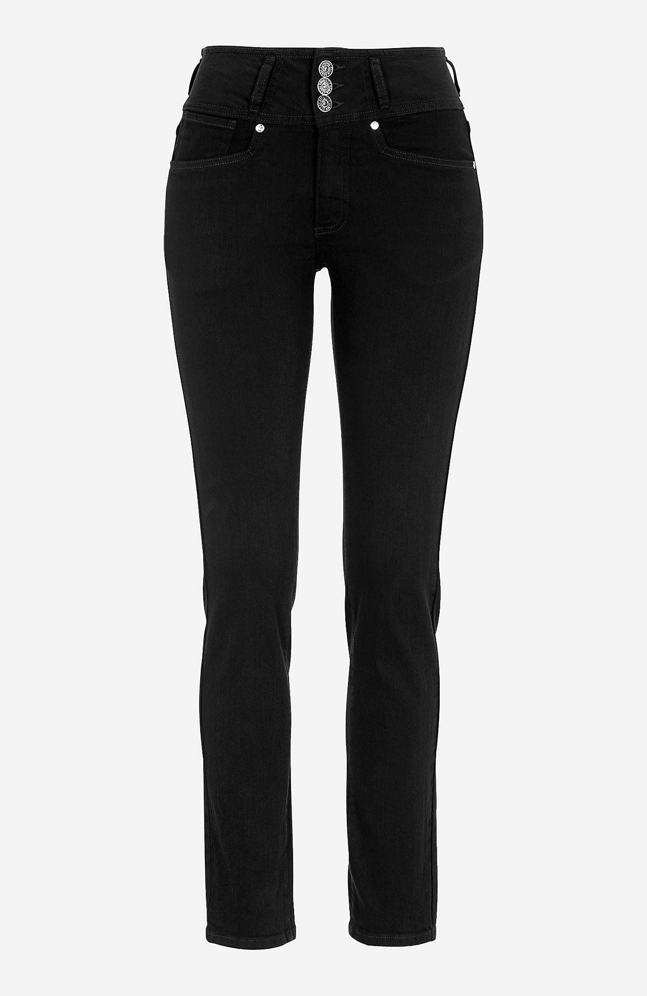 Rette jeans med høy midje