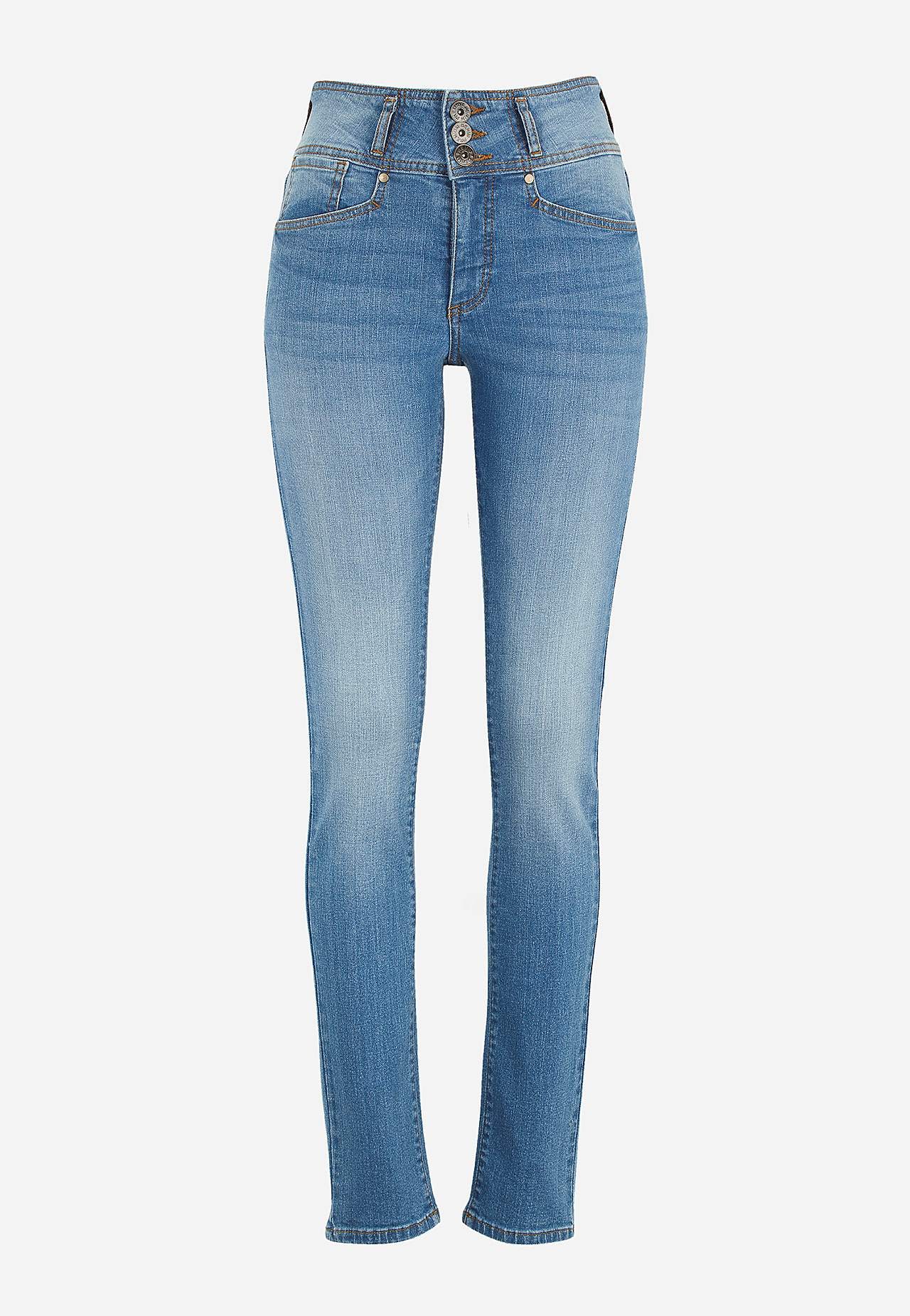 Rette jeans med høy midje