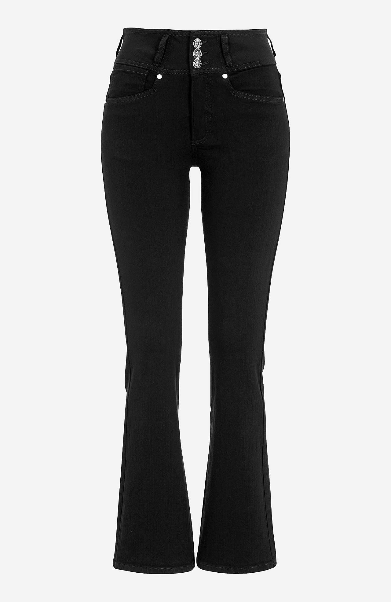 Boot cut jeans med høy midje