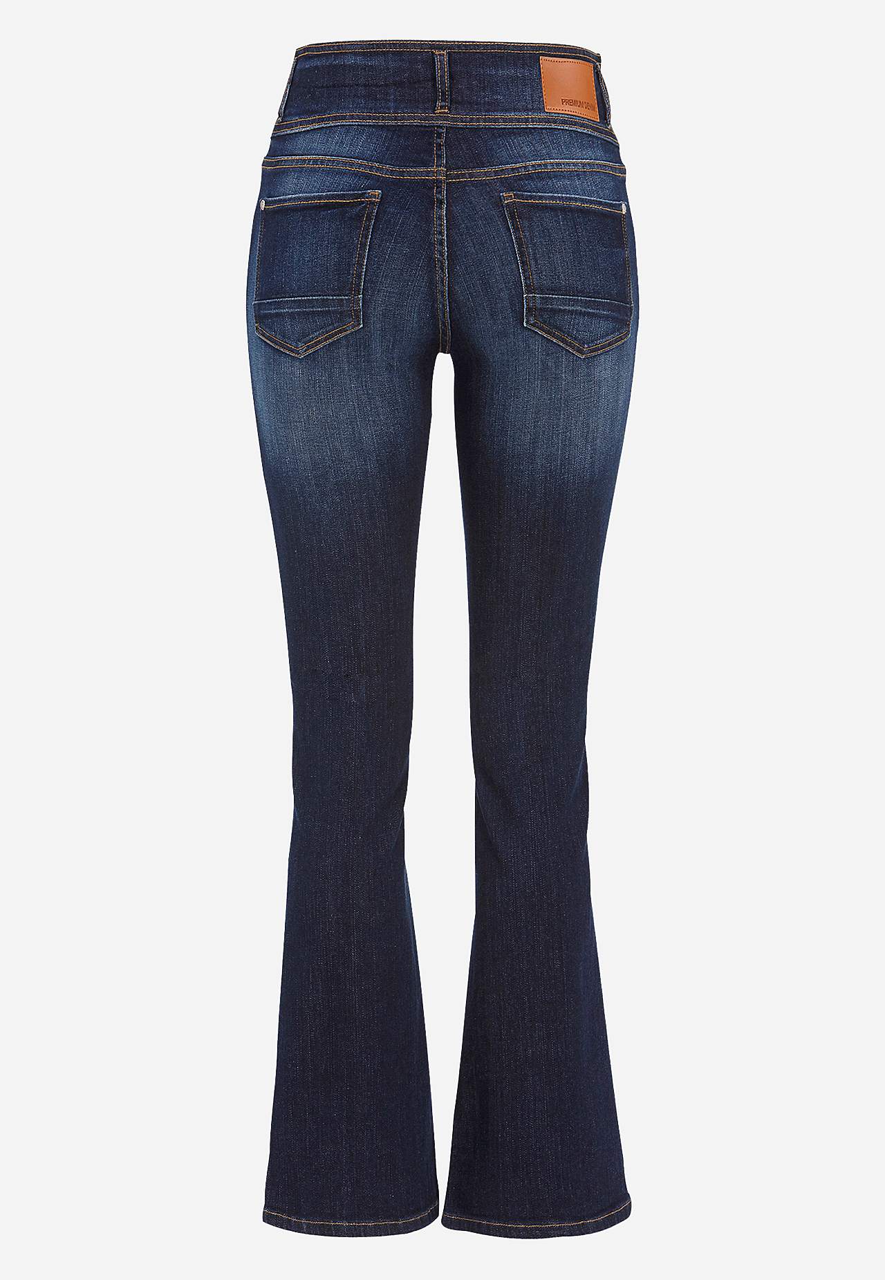Boot cut jeans med høy midje