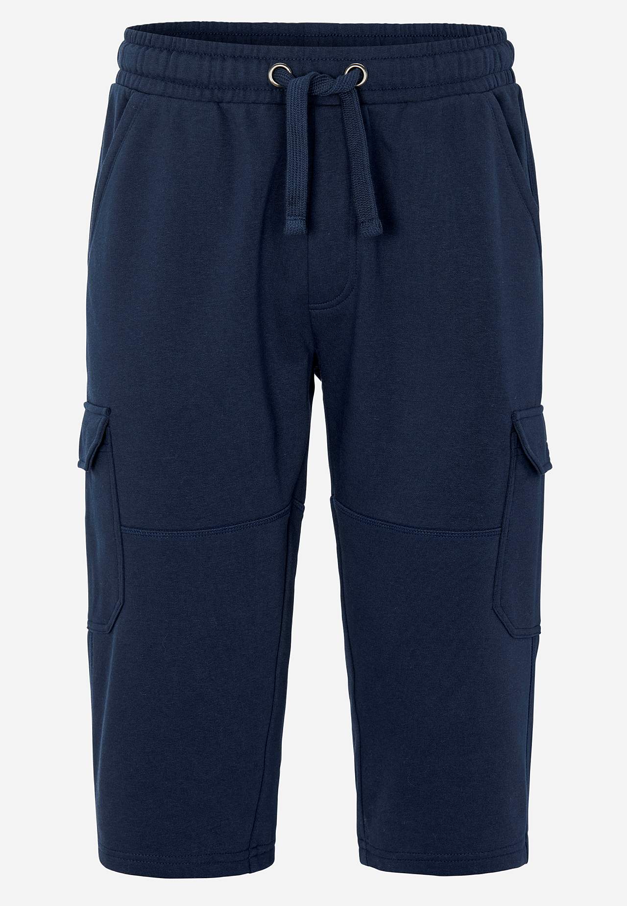 Lang sweatshirt-shorts med cargolommer
