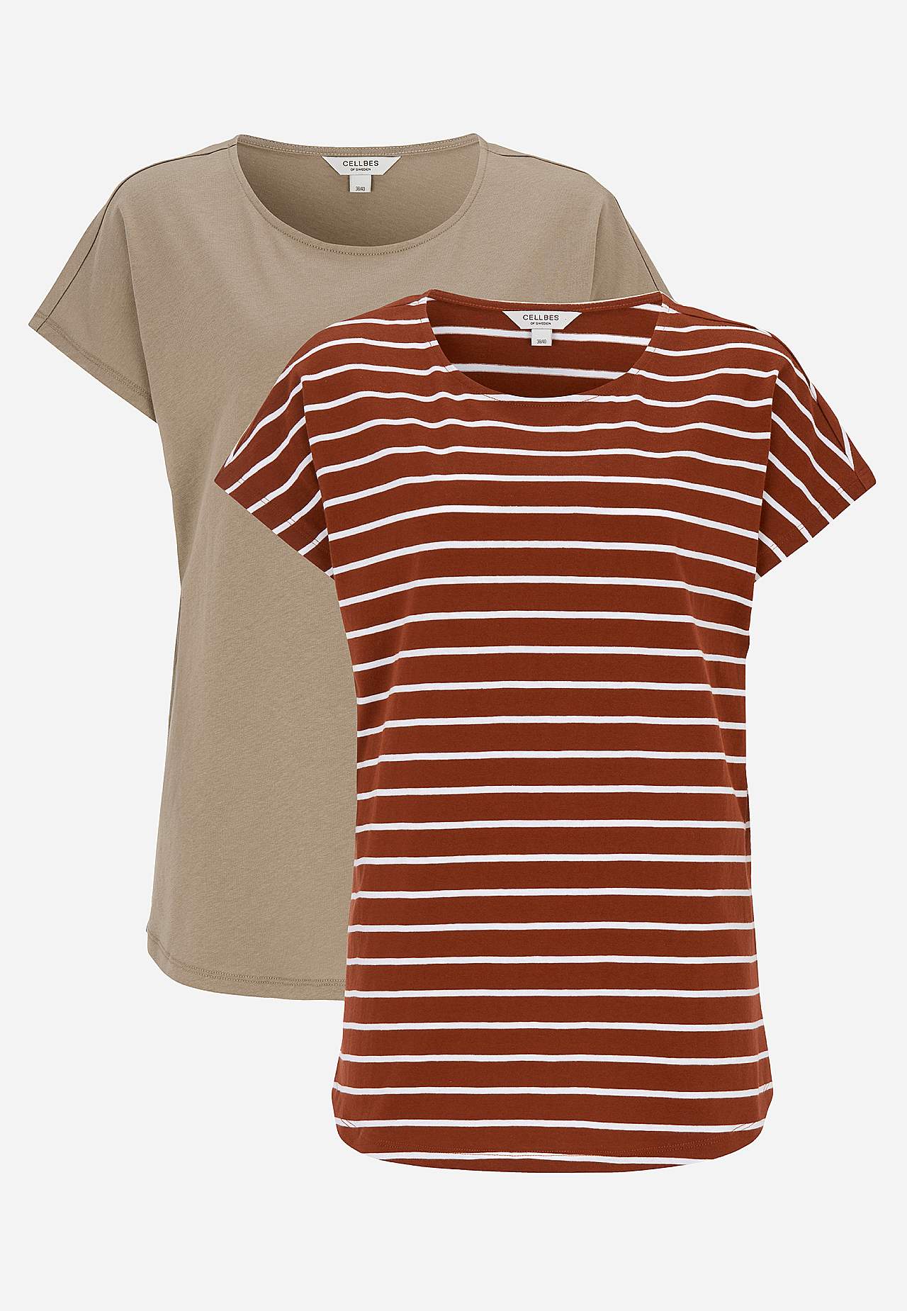 Jerseytopper med korte ermer 2-pack