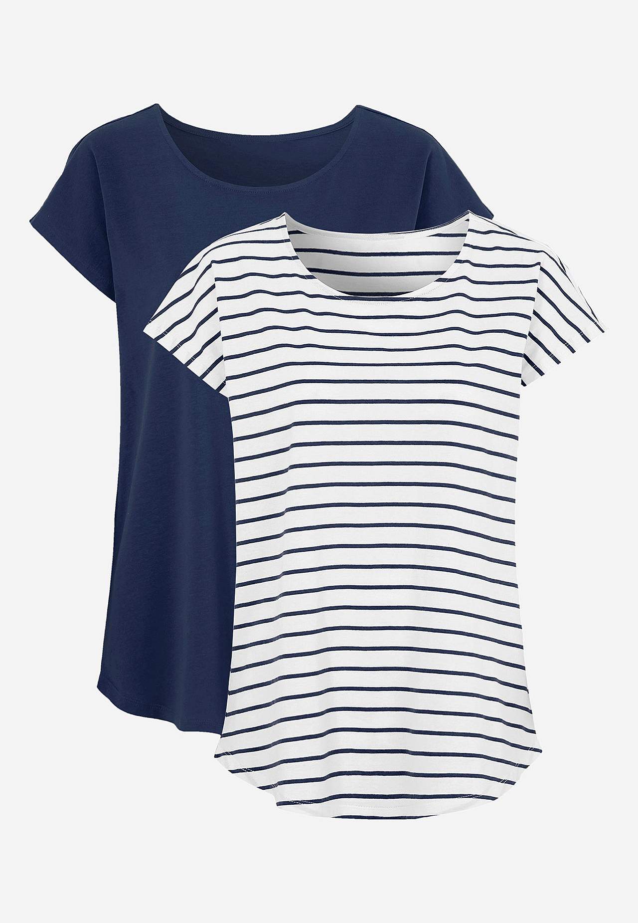 Jerseytopper med korte ermer 2-pack