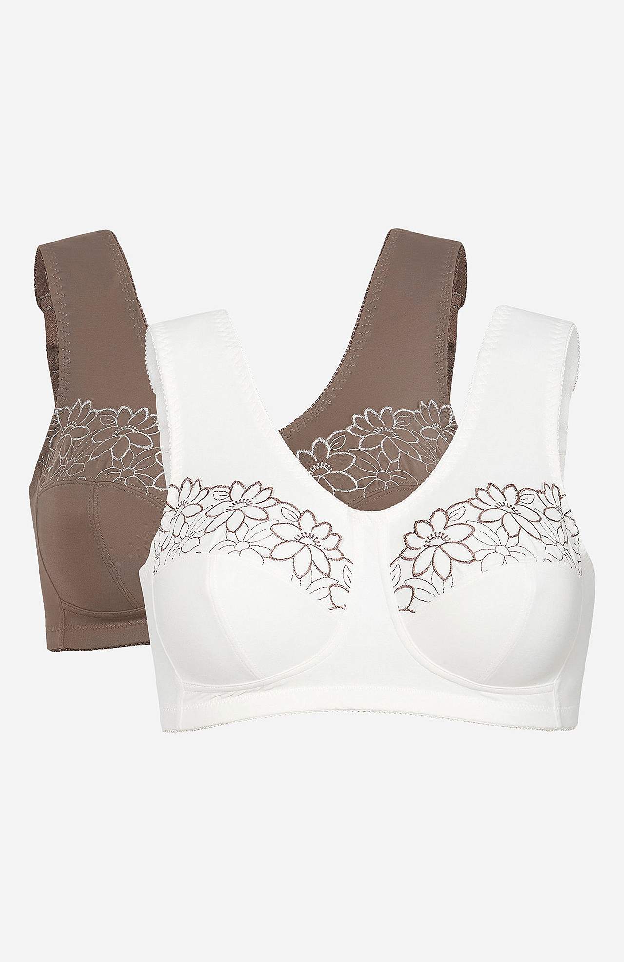 Soft-BH med broderi Lily 2-pack