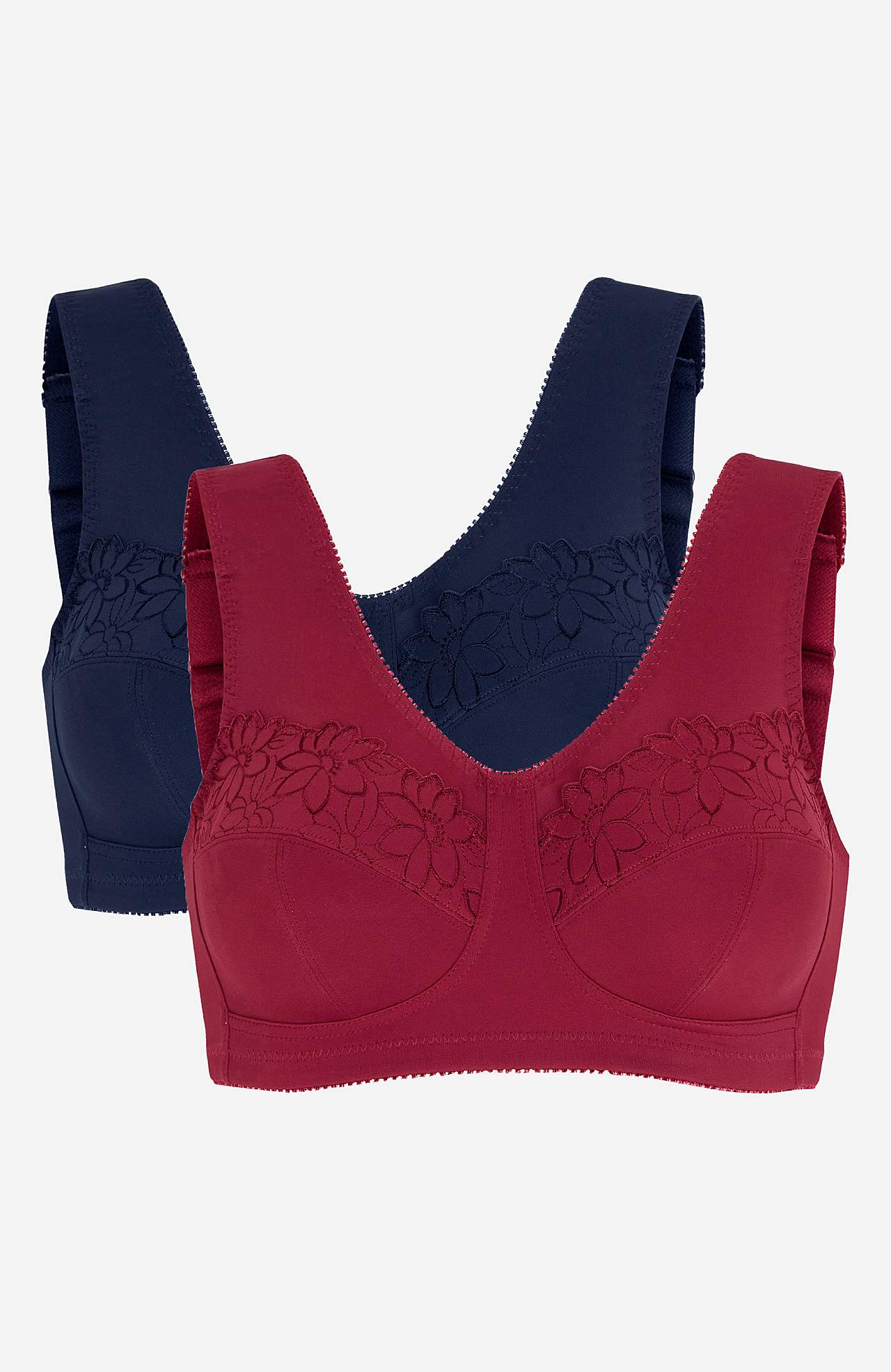 Soft-BH med broderi Lily 2-pack