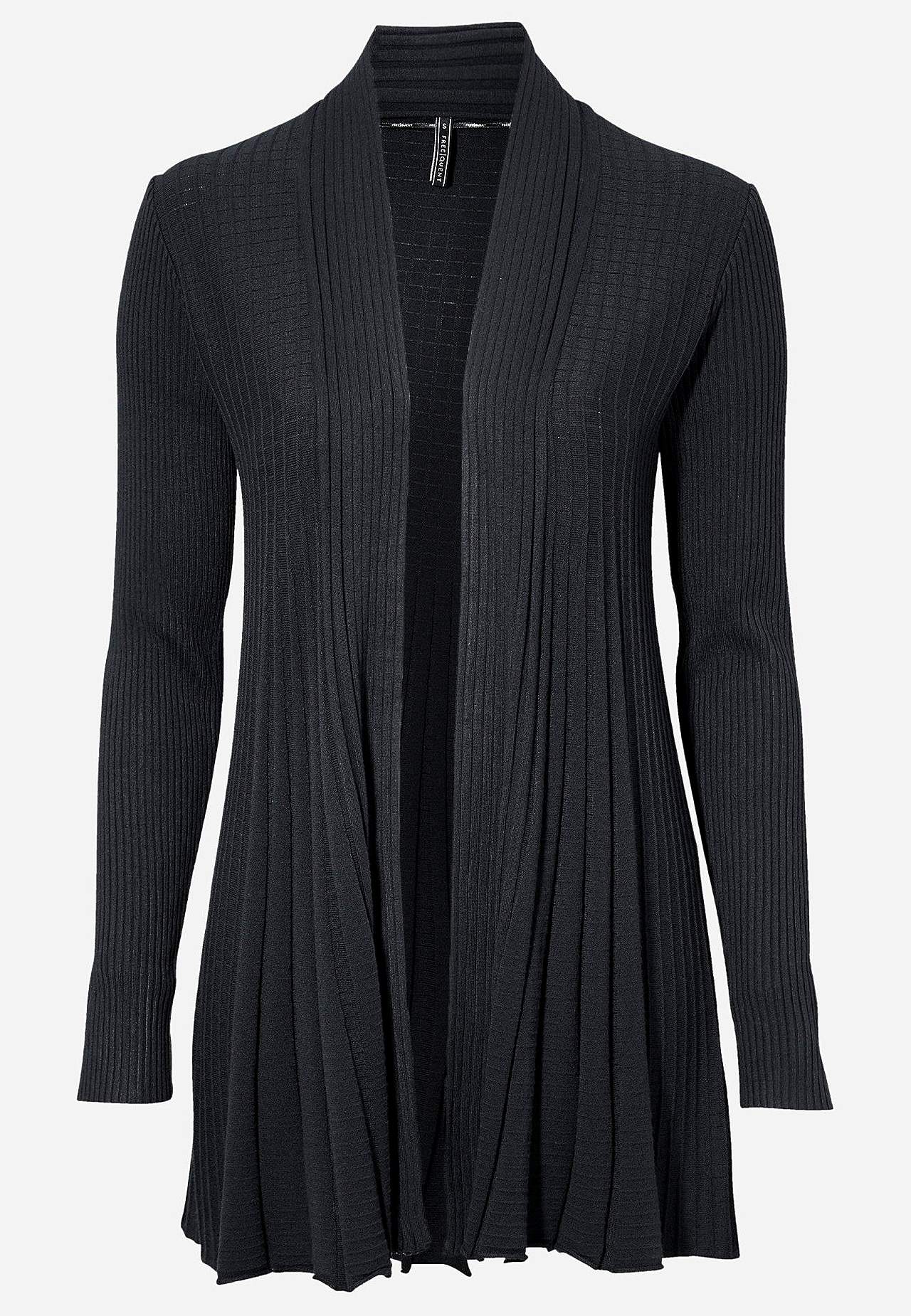 Lang, ribbet cardigan