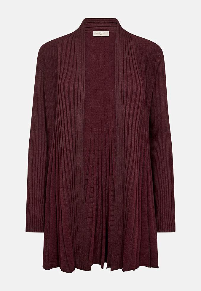 Lang, ribbet cardigan