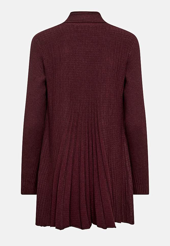 Lang, ribbet cardigan Claudisse