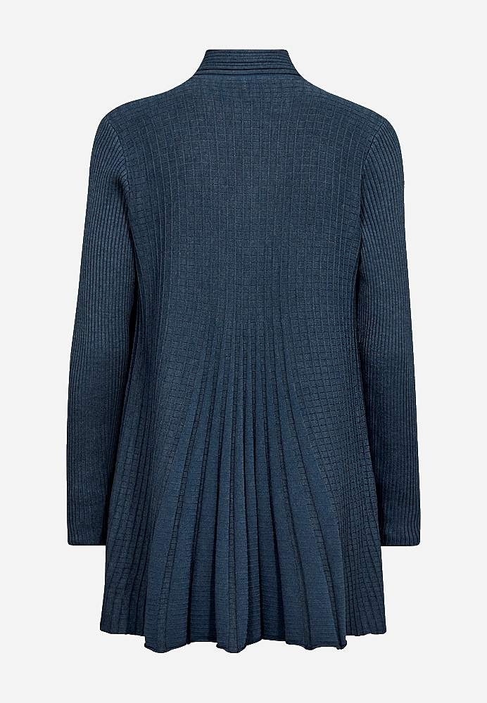 Lang, ribbet cardigan Claudisse