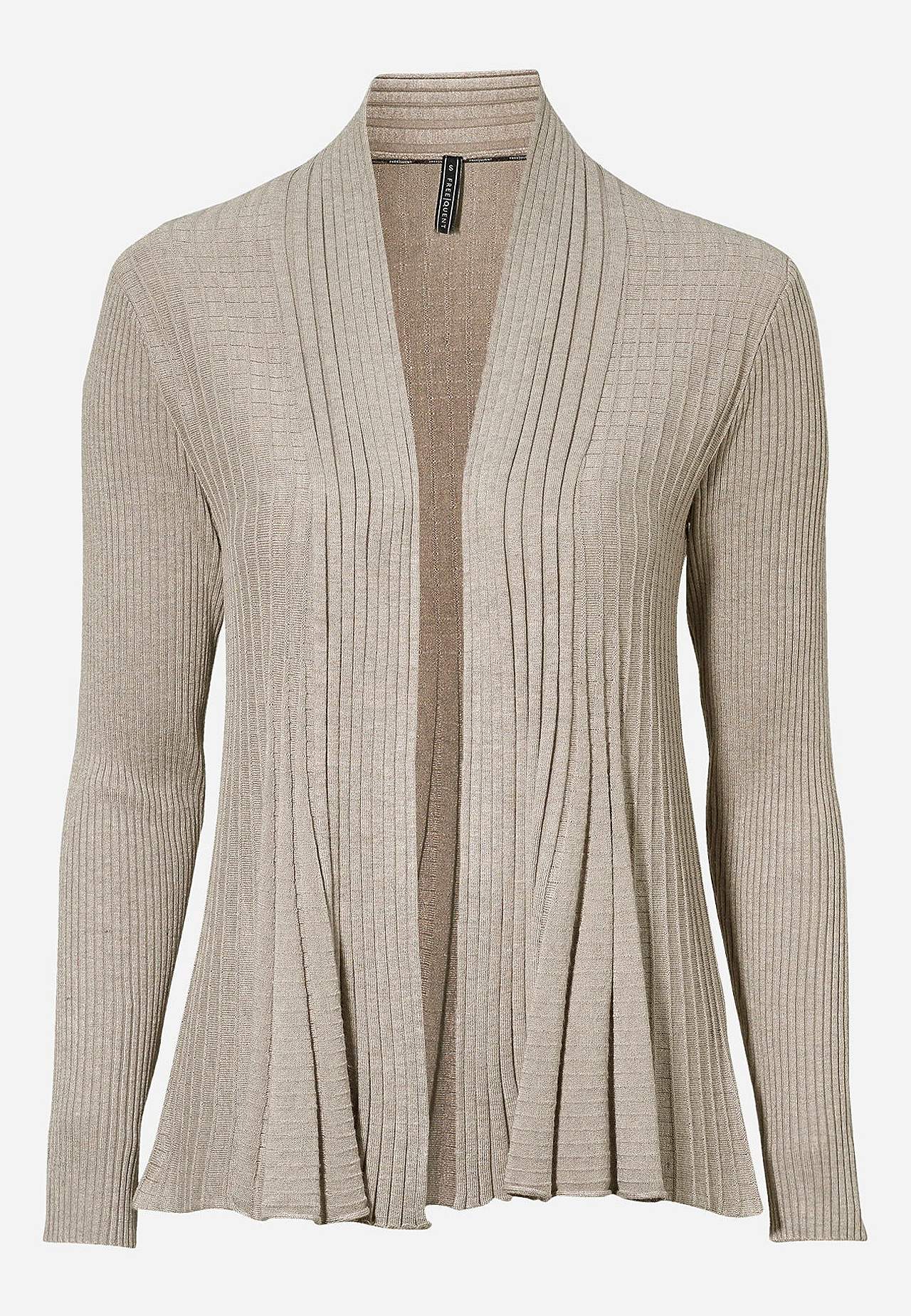 Ribbet, åpen cardigan