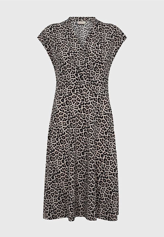 Leopardmønstret Jersey-kjole Yrsa 
