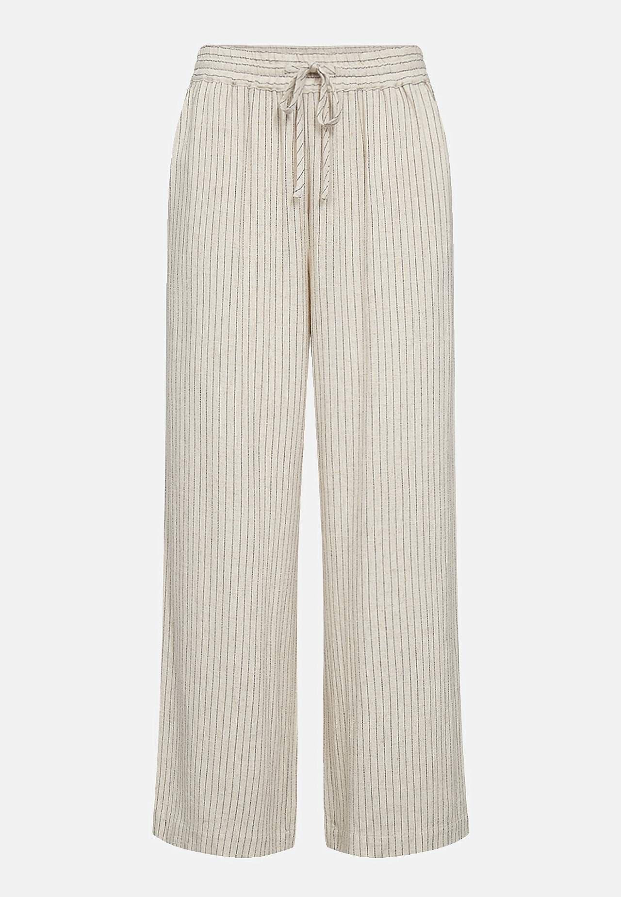 Stripete bukse med elastisk midje