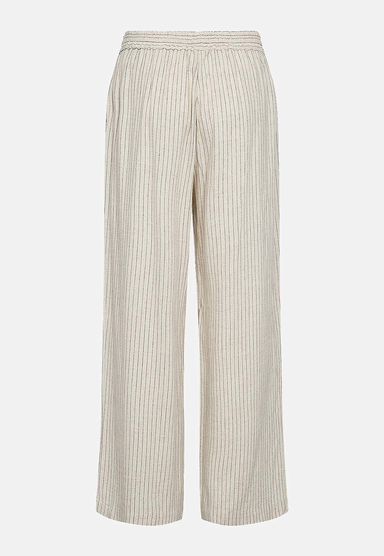 Stripete bukse med elastisk midje