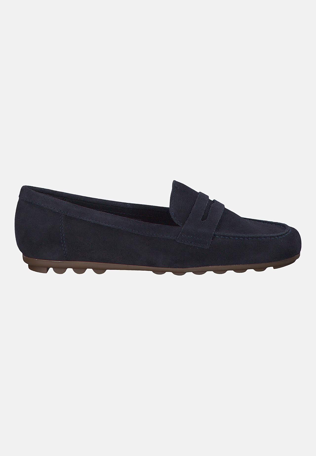Loafer i semsket skinn