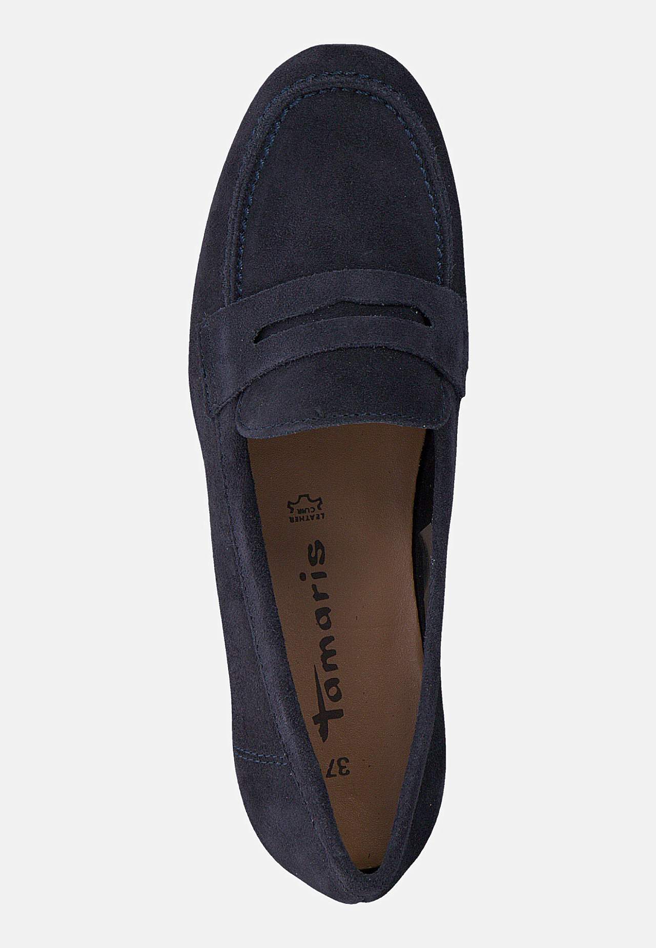 Loafer i semsket skinn