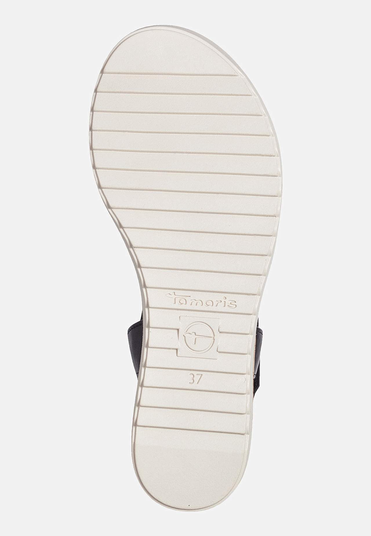 Sandal med lav kilehæl