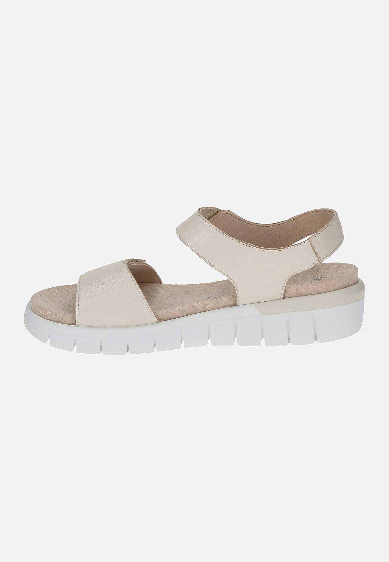 Skinnsandal med justerbare stropper
