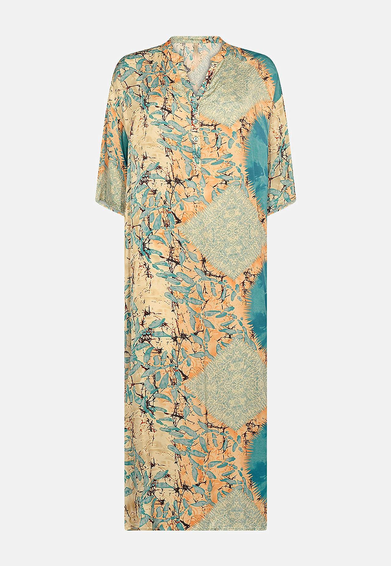 Mønstret satengkjole