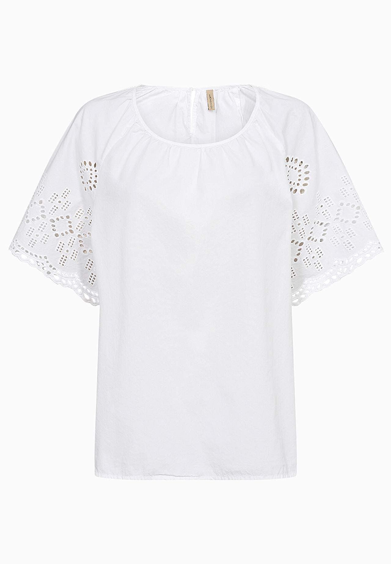 Bluse med hullbroderi