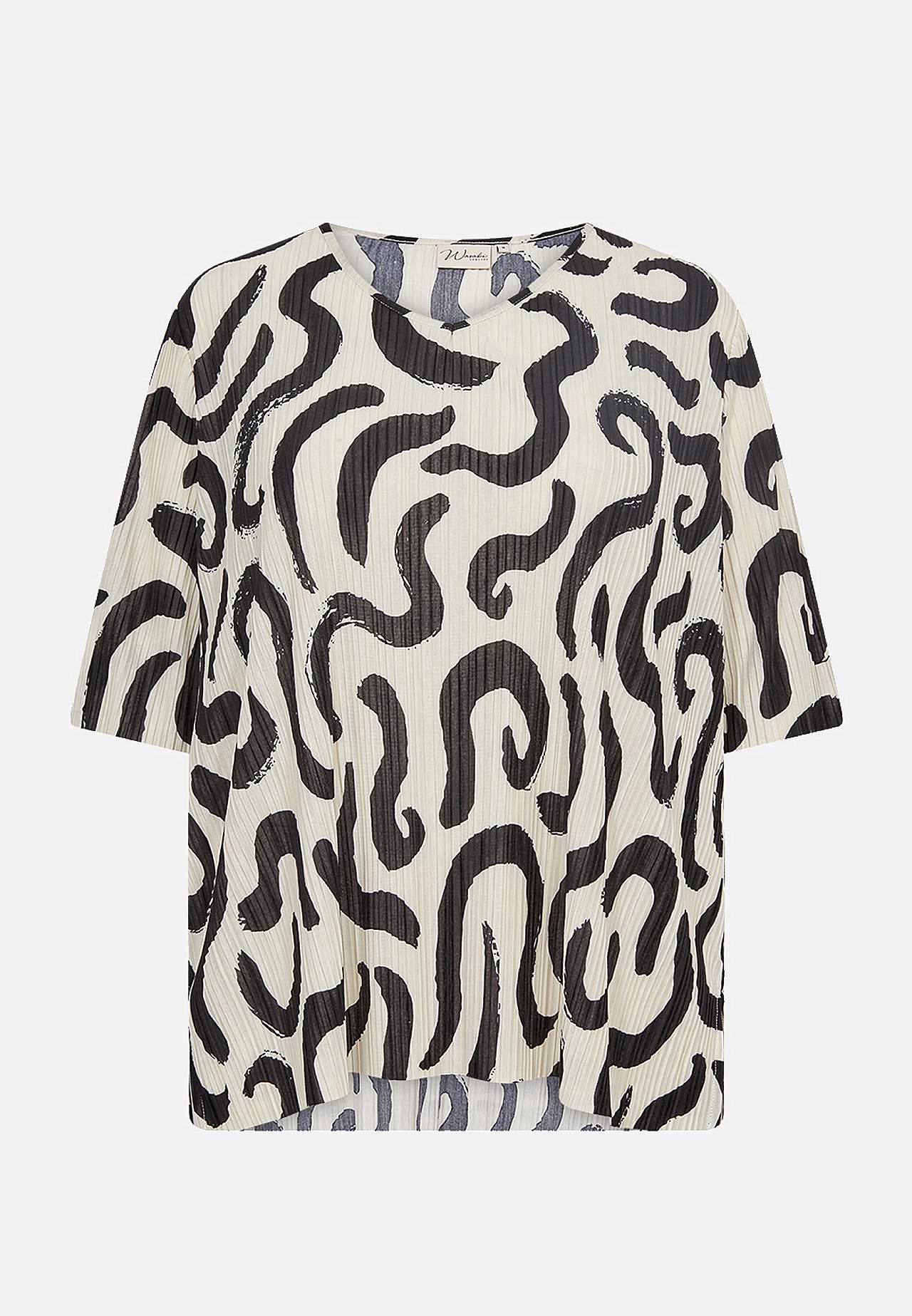 Plissert jerseytopp