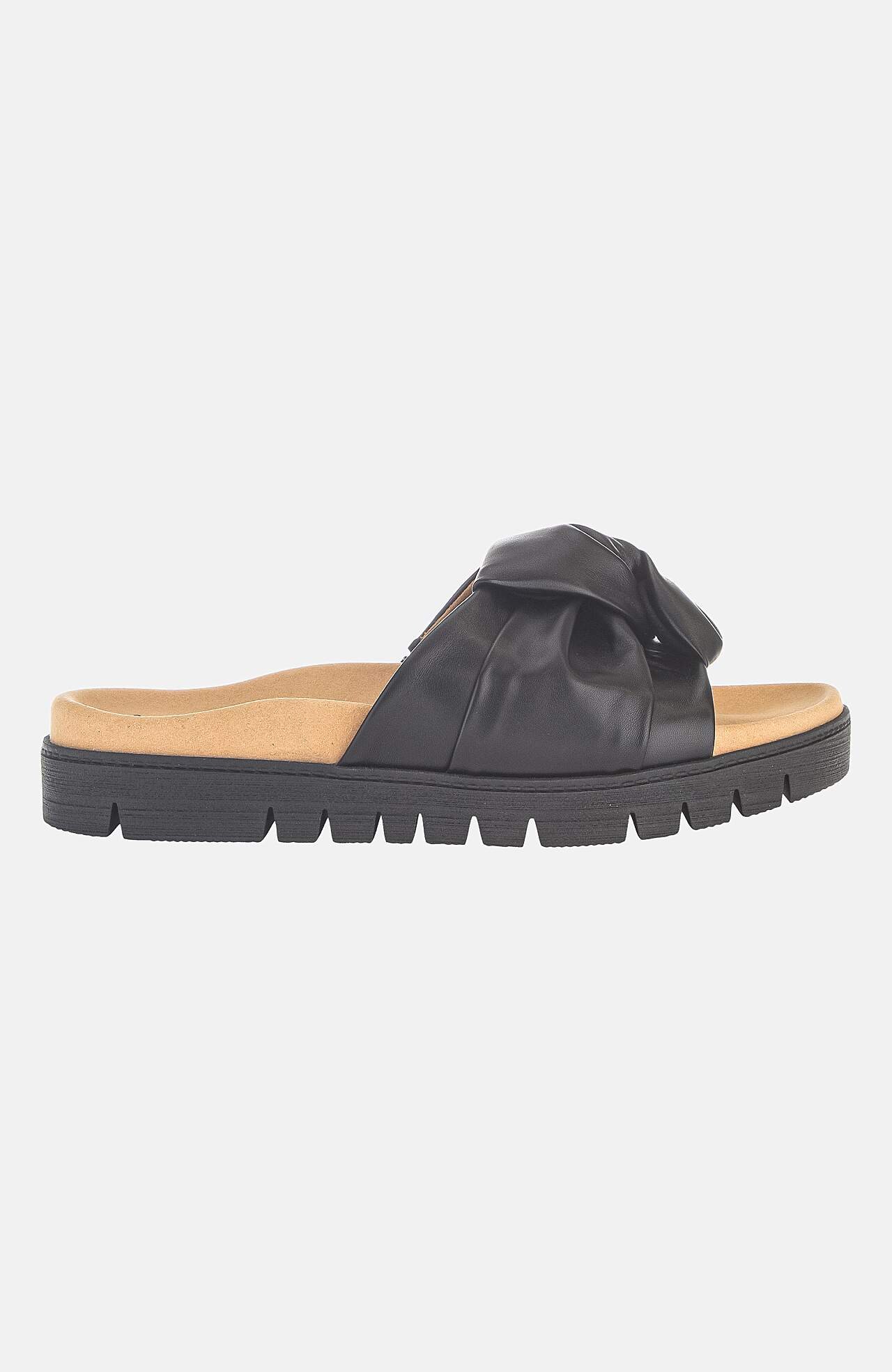 Skinnsandal med dekorativ stropp