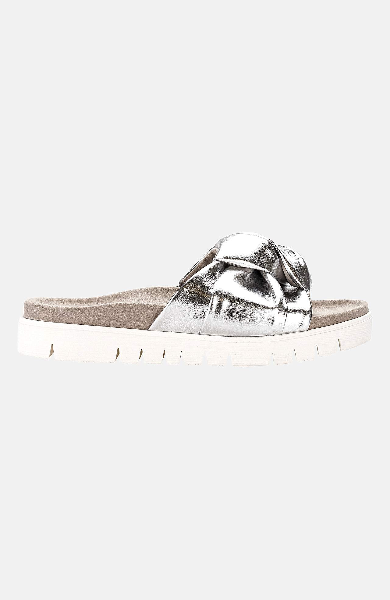 Skinnsandal med dekorativ stropp