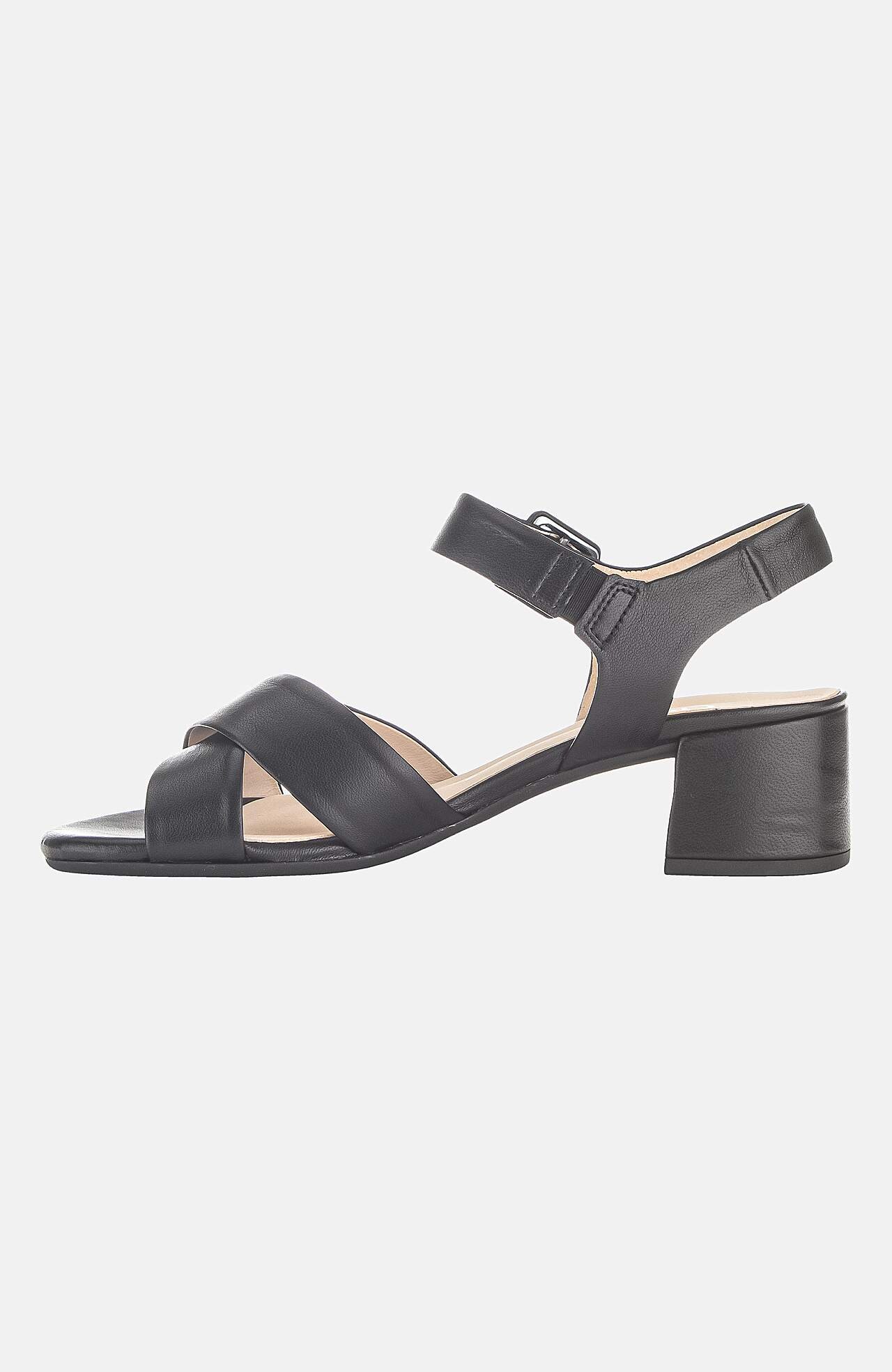 Skinnsandalette med stropper