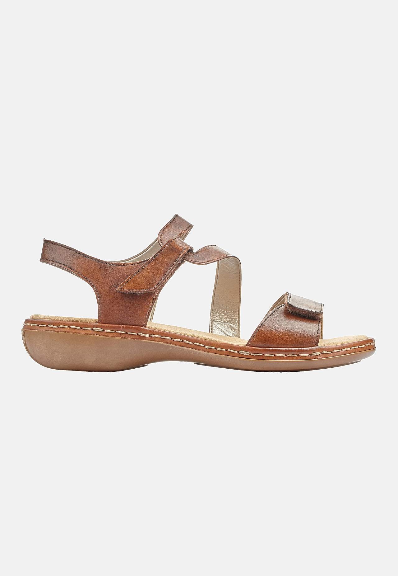 Skinnsandal med justerbare stropper