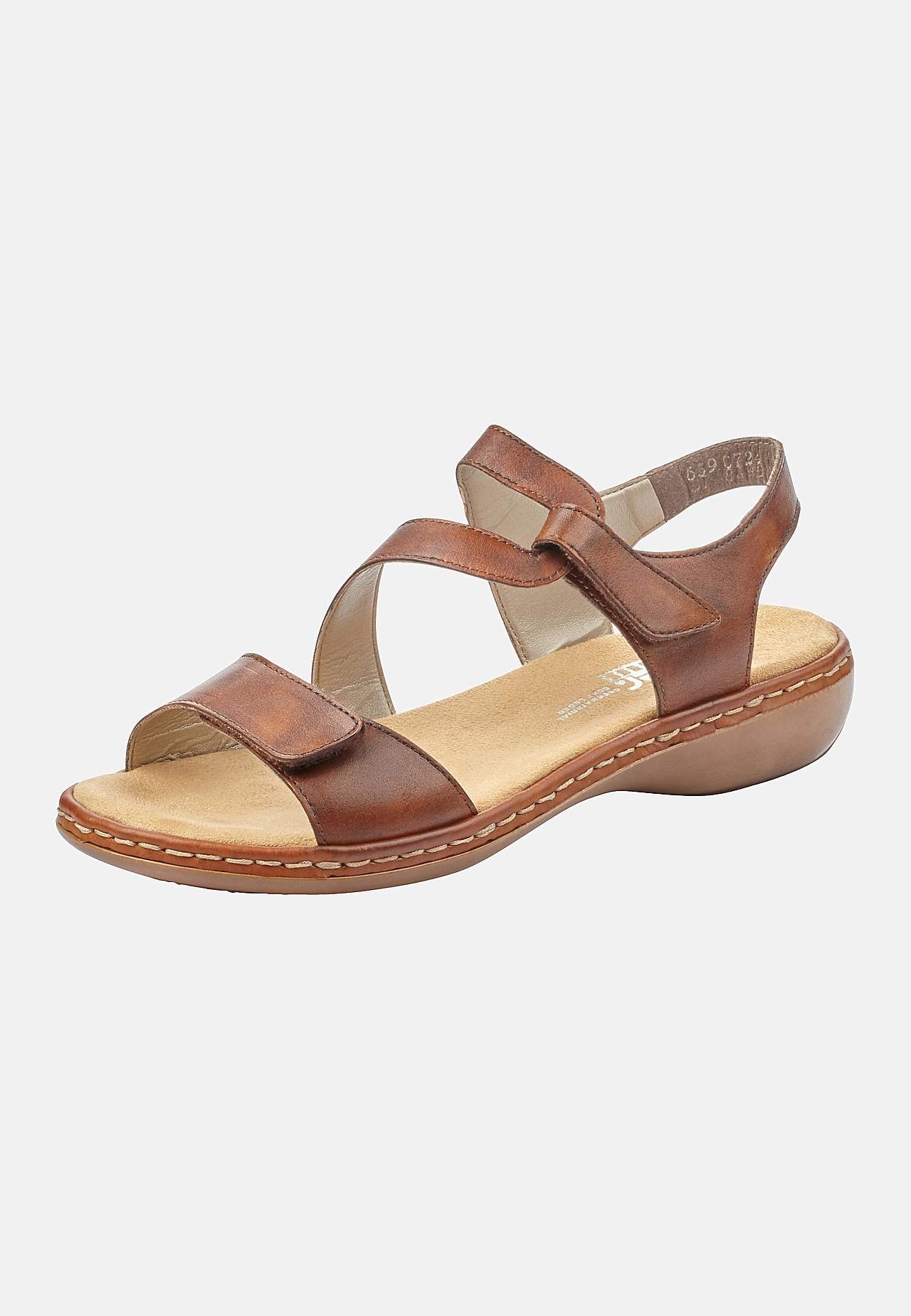 Skinnsandal med justerbare stropper