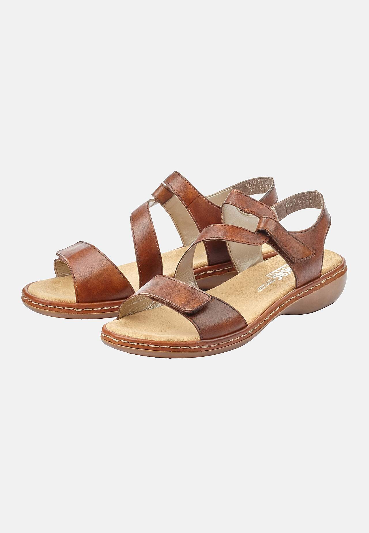 Skinnsandal med justerbare stropper