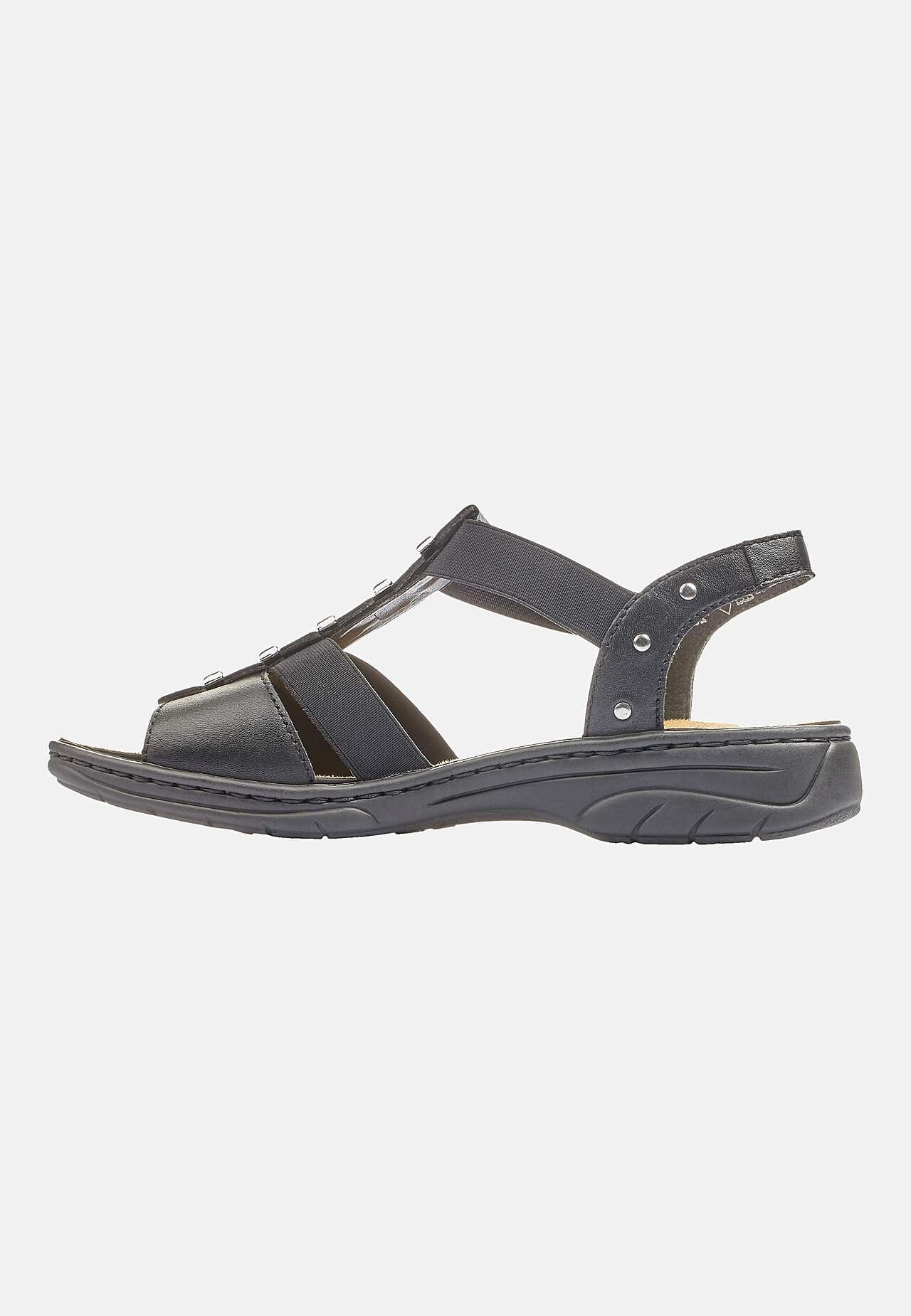 Sandal med elastiske stropper