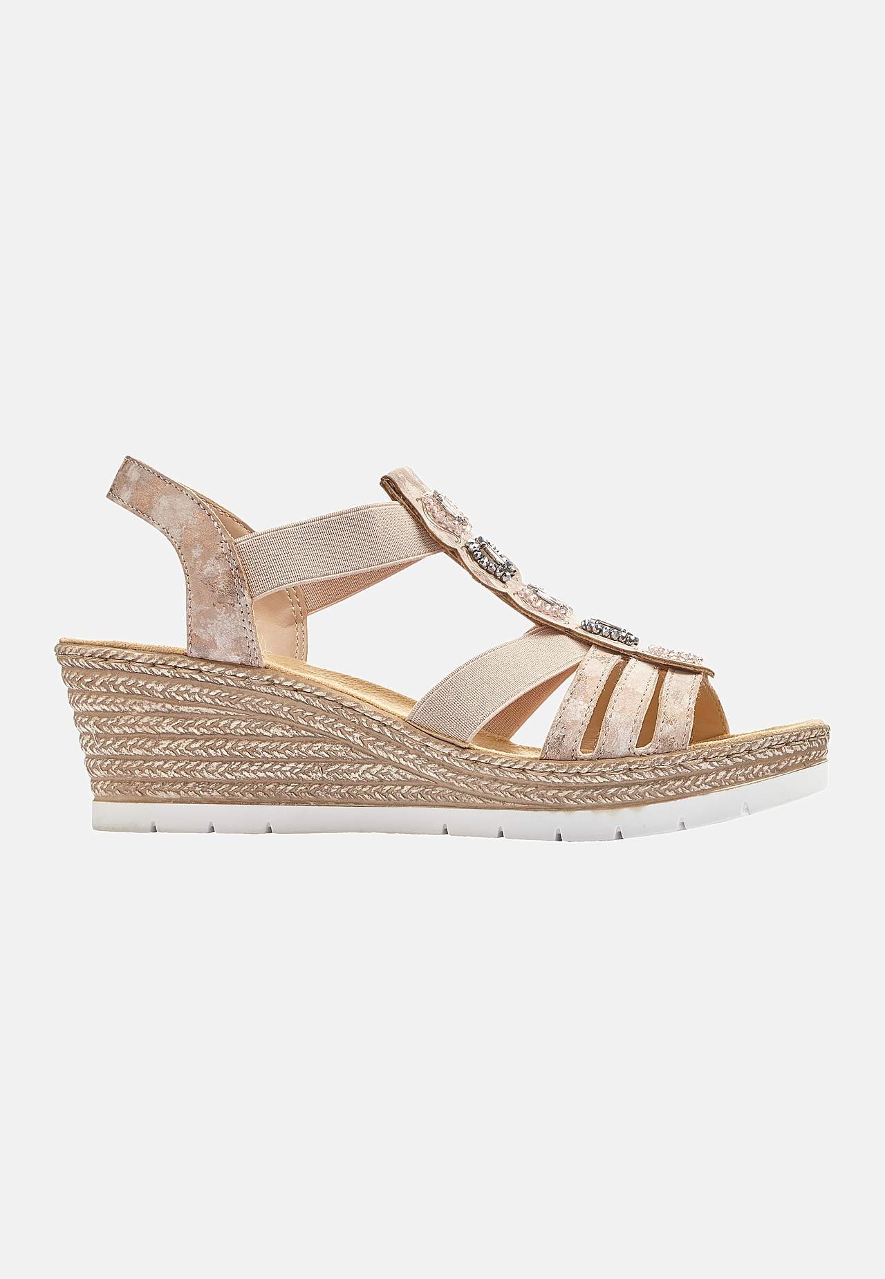 Sandalett med elastiske stropper