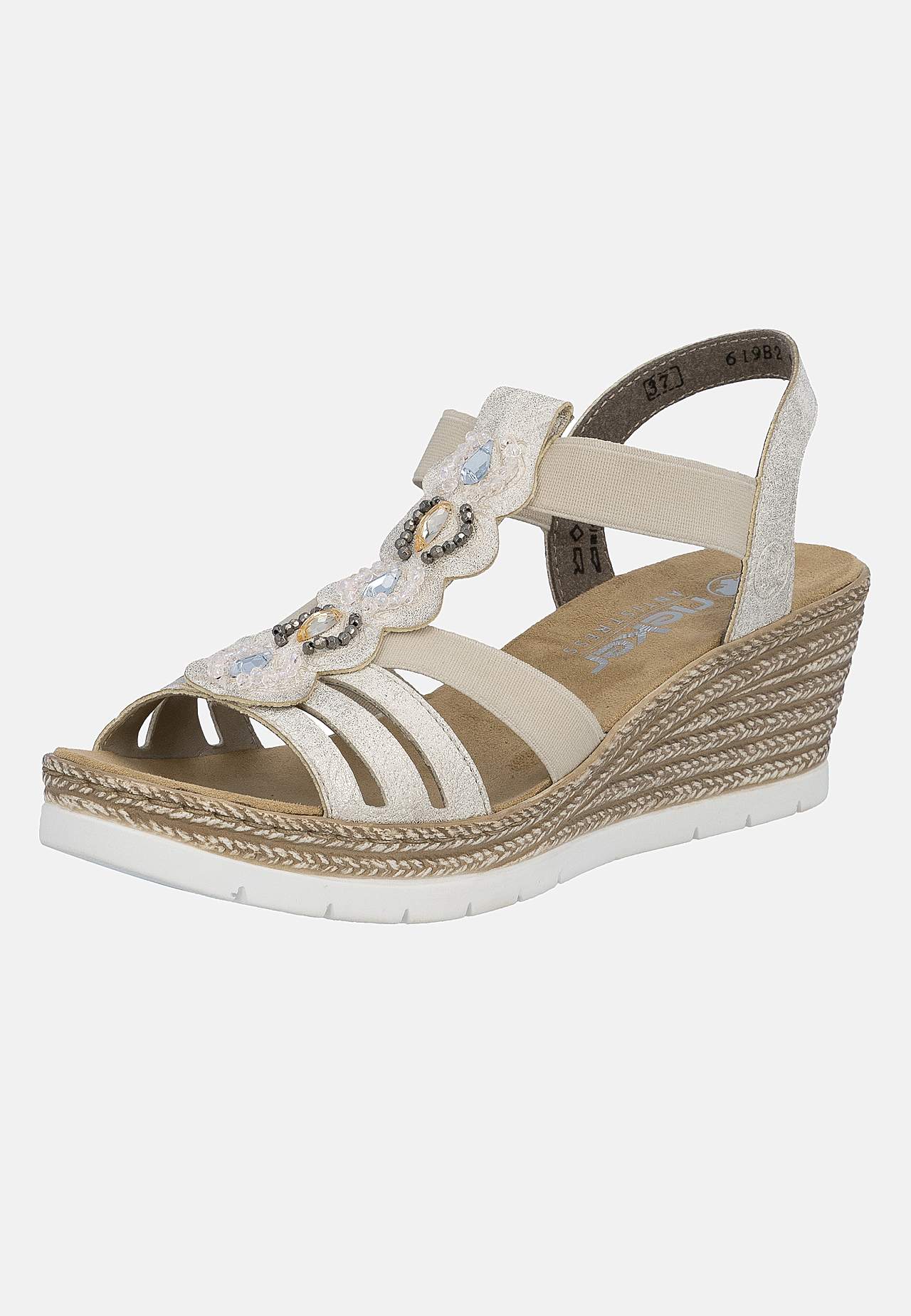 Sandalett med elastiske stropper