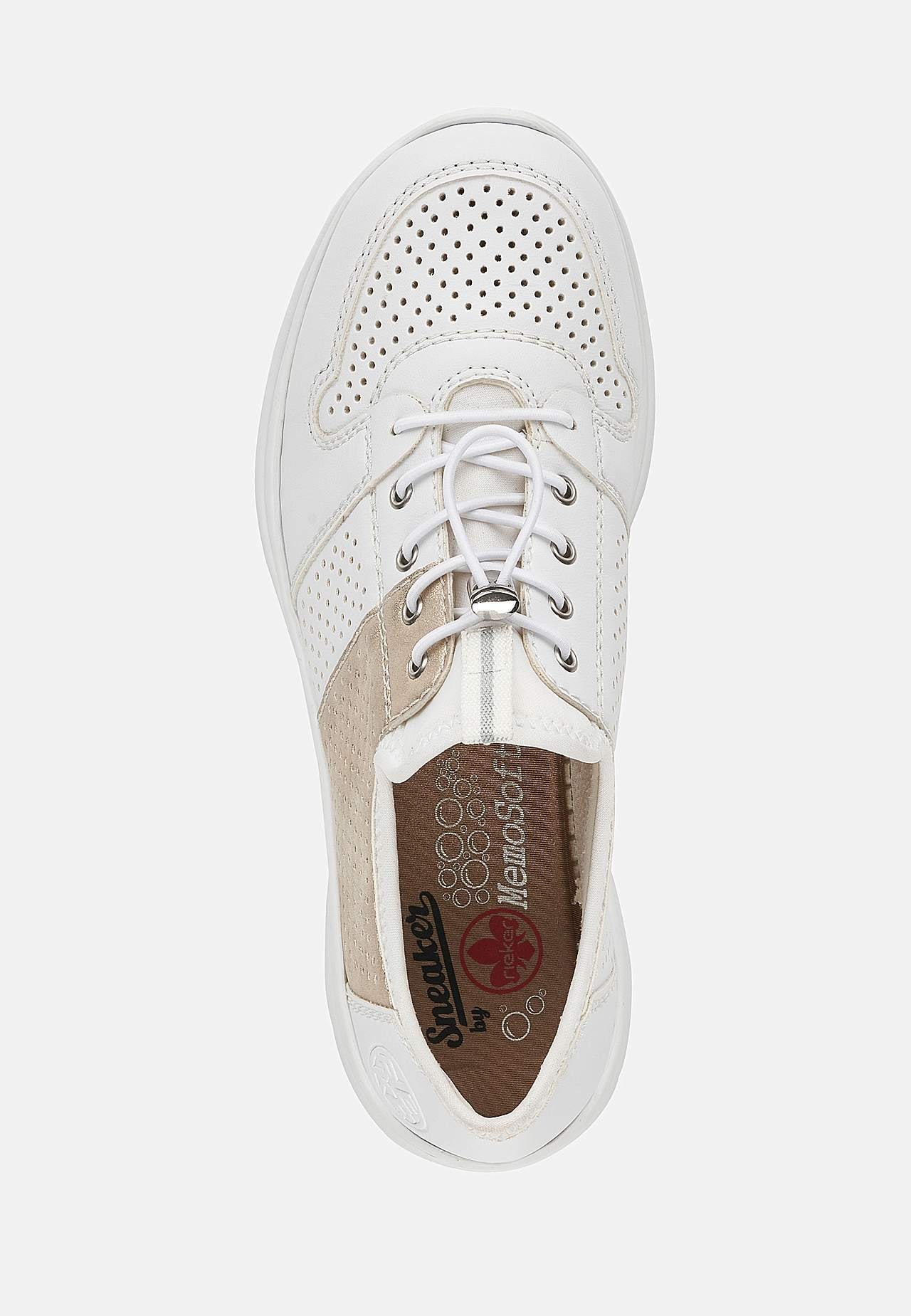 Joggesko med skinnende gulldetalj og en slip on