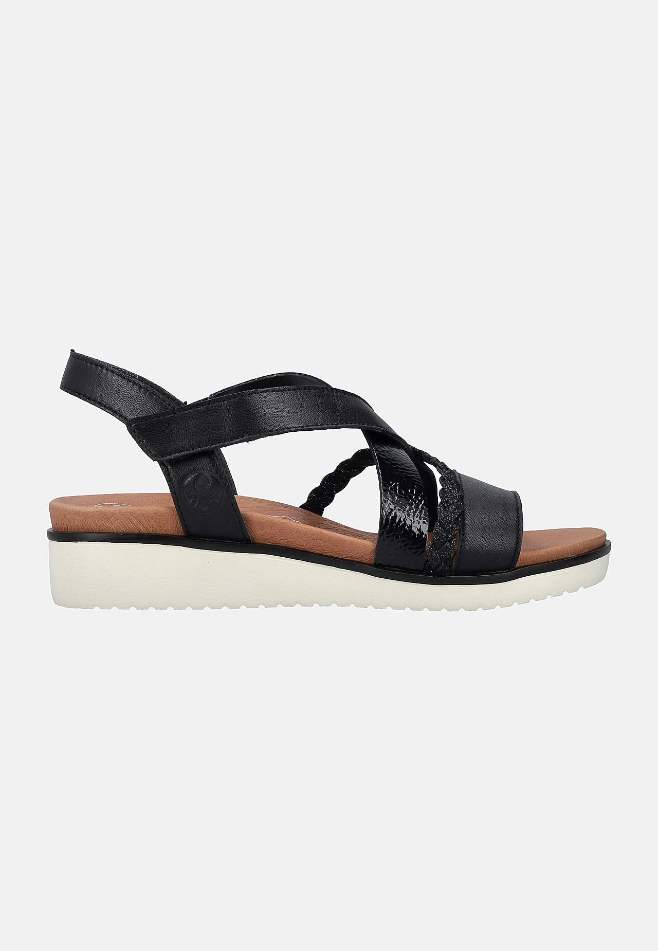 Sandaler med svarte stropper