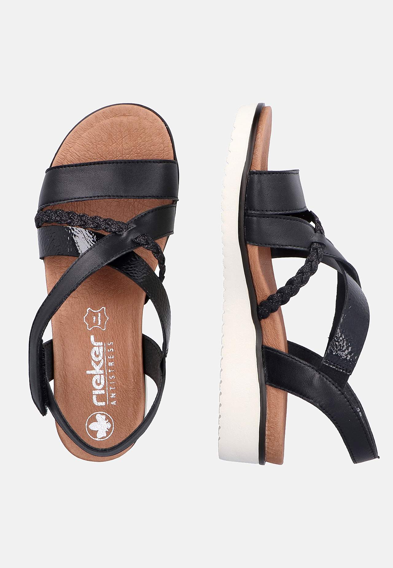 Sandaler med svarte stropper