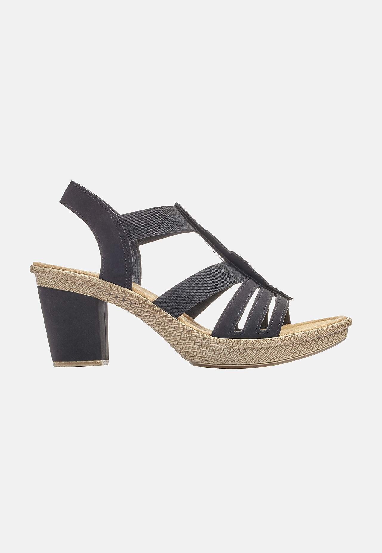 Komfortabel sandalett med elastiske stropper