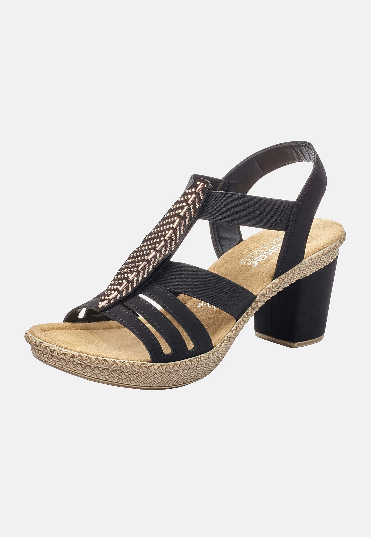Komfortabel sandalett med elastiske stropper