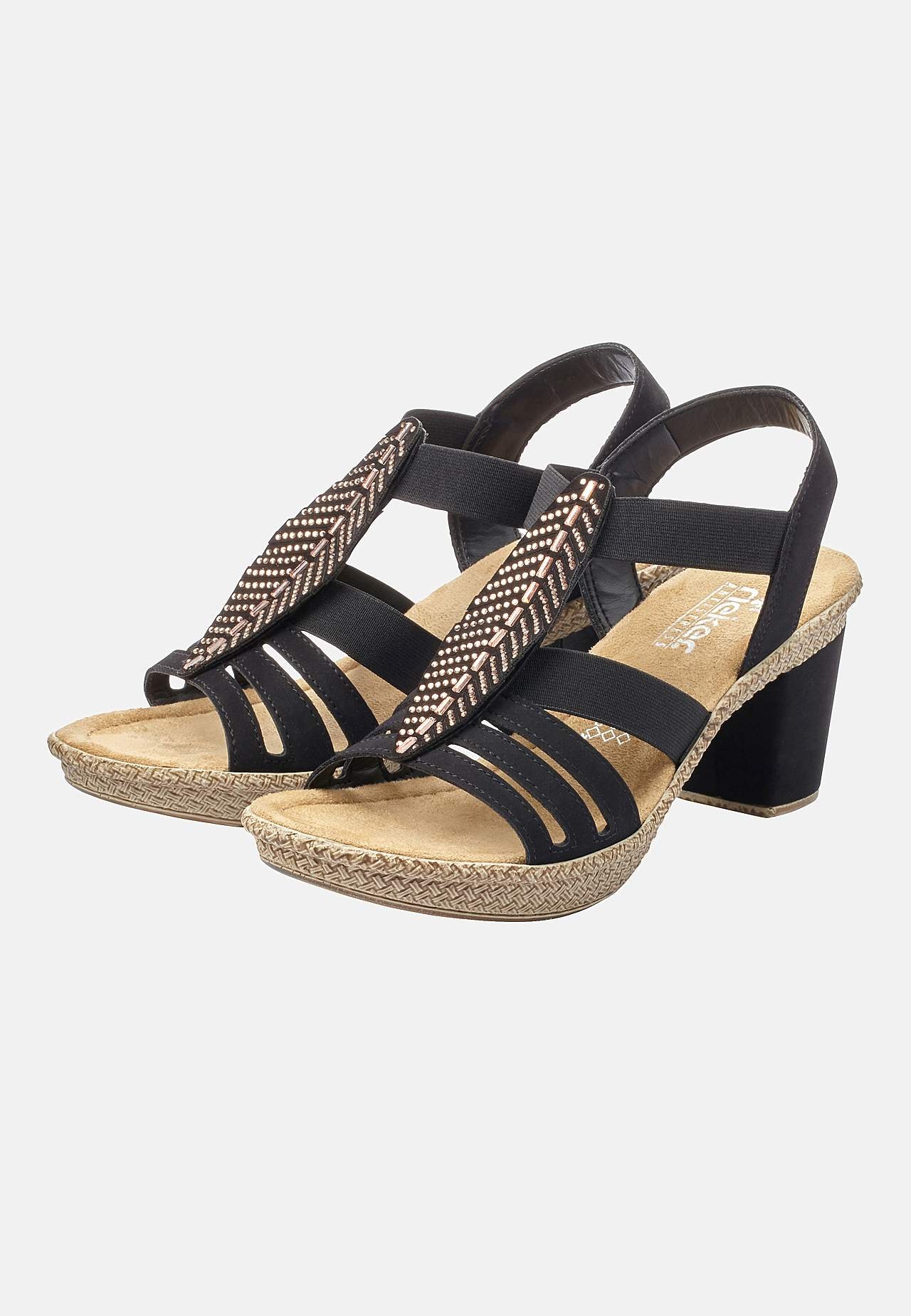 Komfortabel sandalett med elastiske stropper