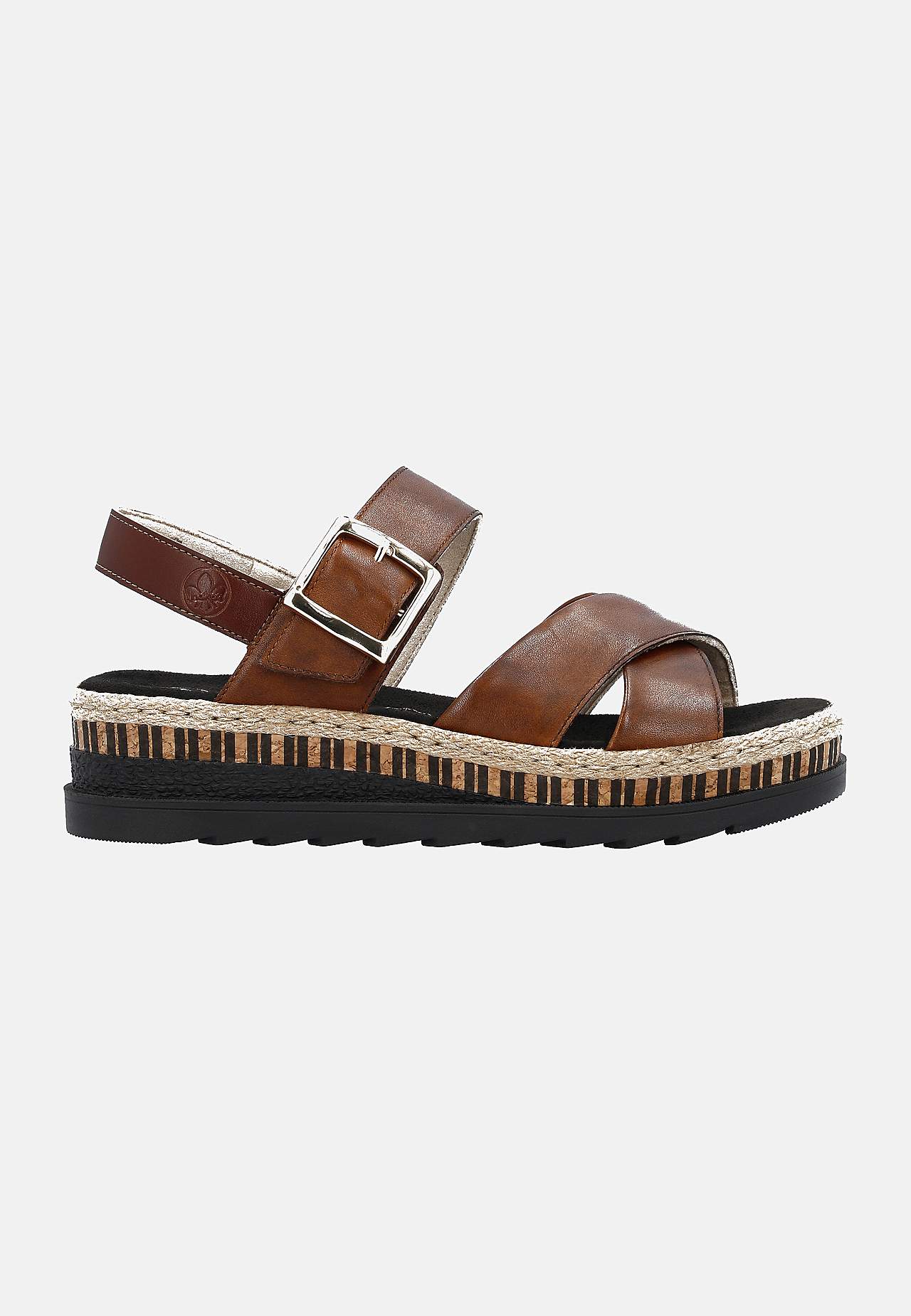 Komfortabel sandal med kryssede stropper