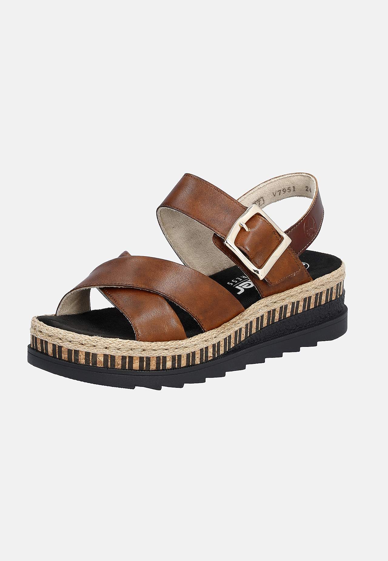 Komfortabel sandal med kryssede stropper